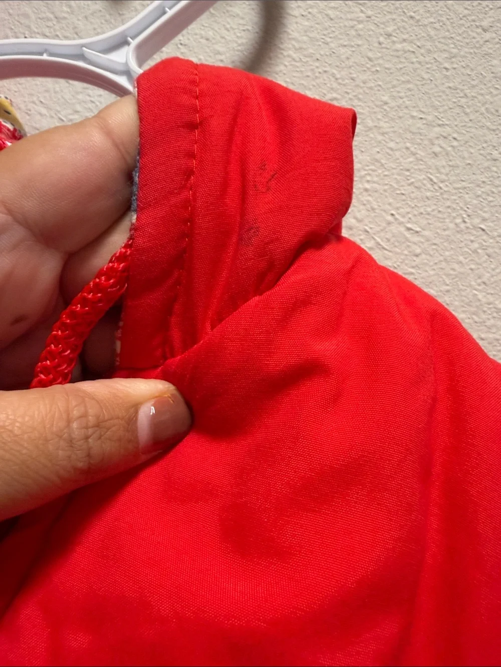 Vintage 90s Red Ski Bear Baby Snowsuit Bunting - Size 0 (0-3M)